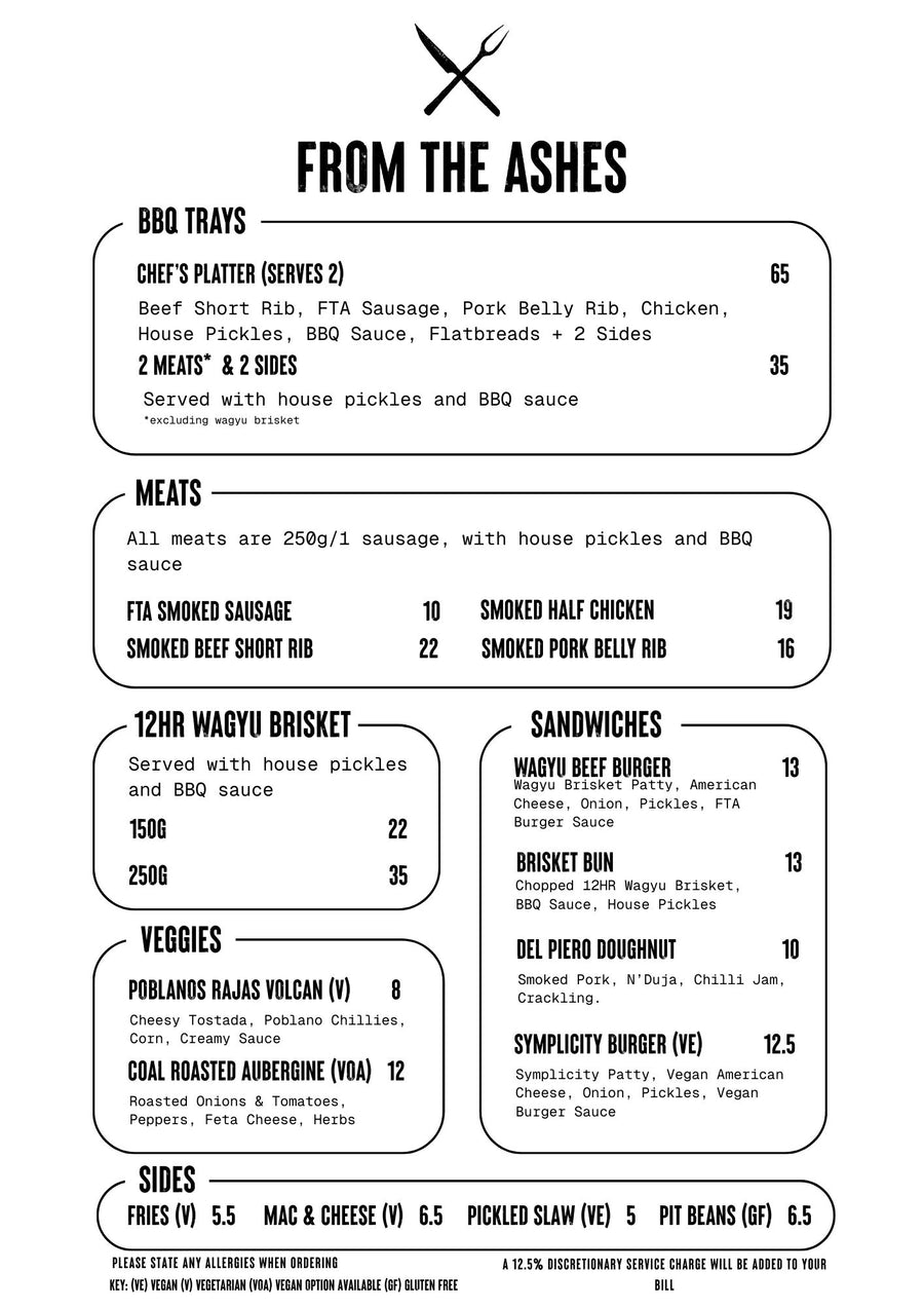 Smoked Beef Menu Examples Sample Menus – From The Ashes BBQ
